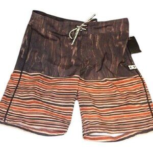 DC Shoes Mens Swimsuit Board Shorts Stripes 30